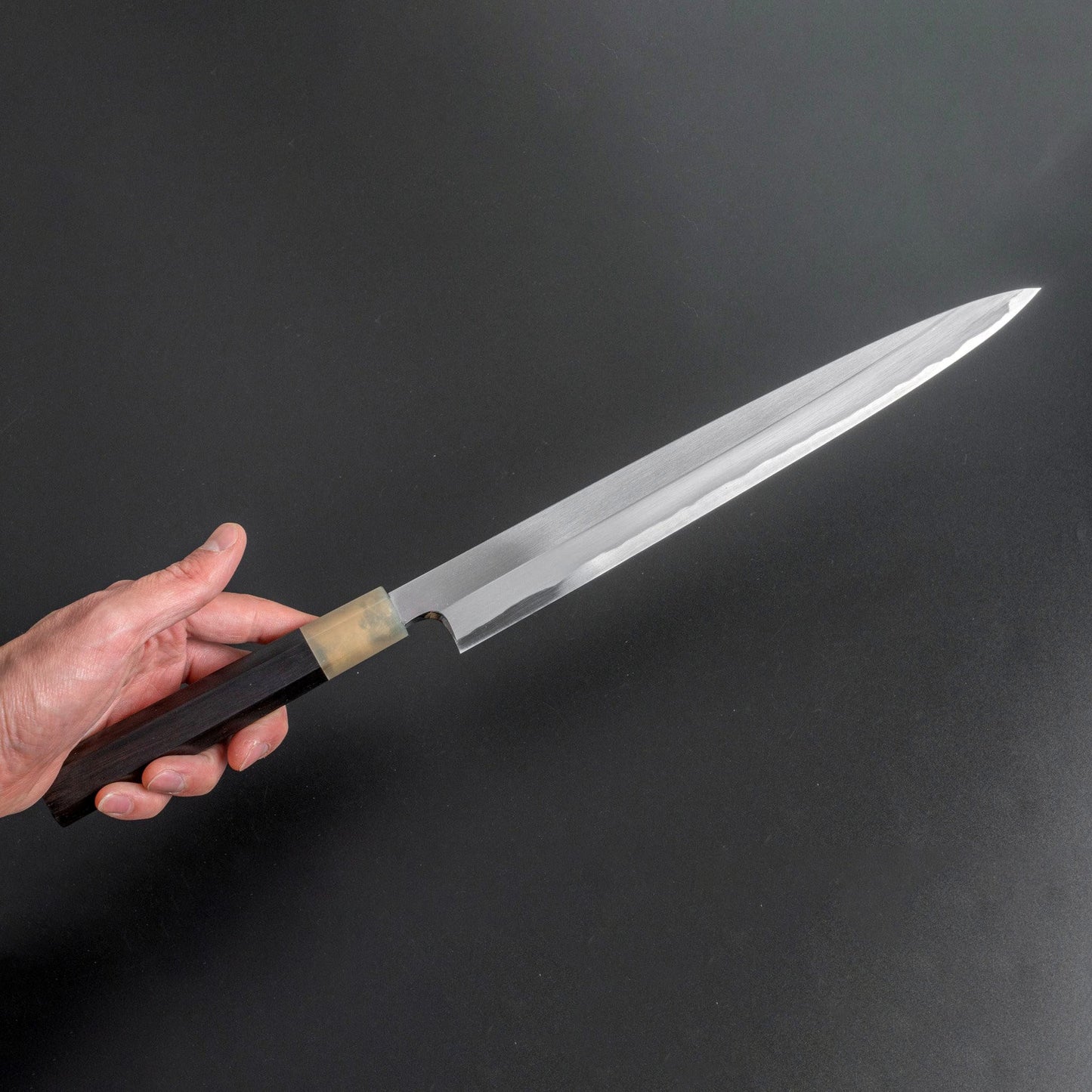 Togashi White #2 Tachi Yanagiba 300mm Ebony Handle (Saya) - Kamimoto