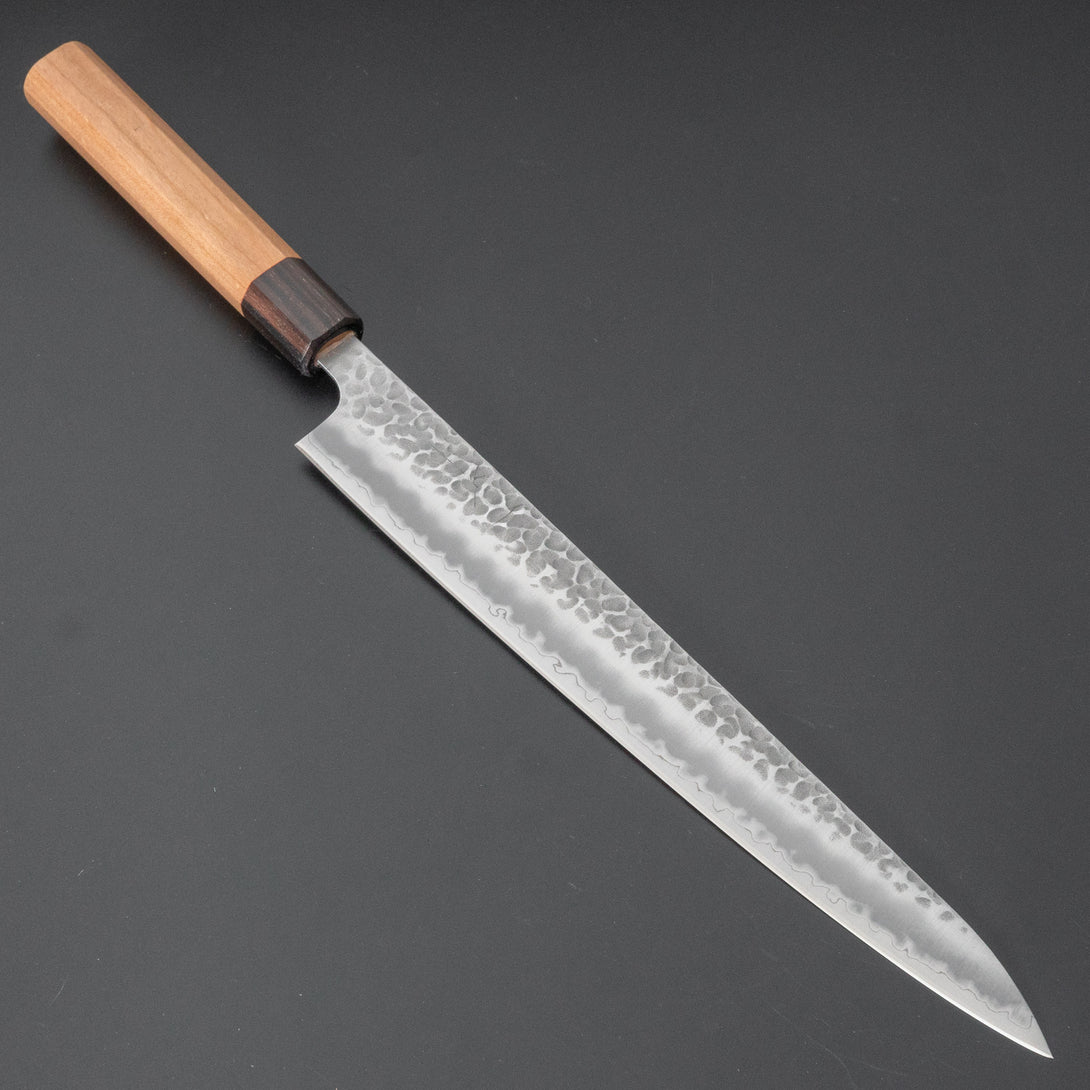 Futana SB Migaki Tsuchime Sujihiki Cherry Wood Handle - Kamimoto EU