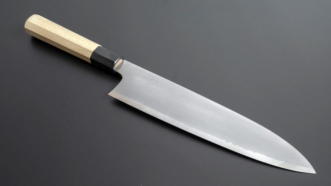 Gorobei Rikichi White #2 Kasumi Gyuto 240mm Ho Wood Handle - Kamimoto EU