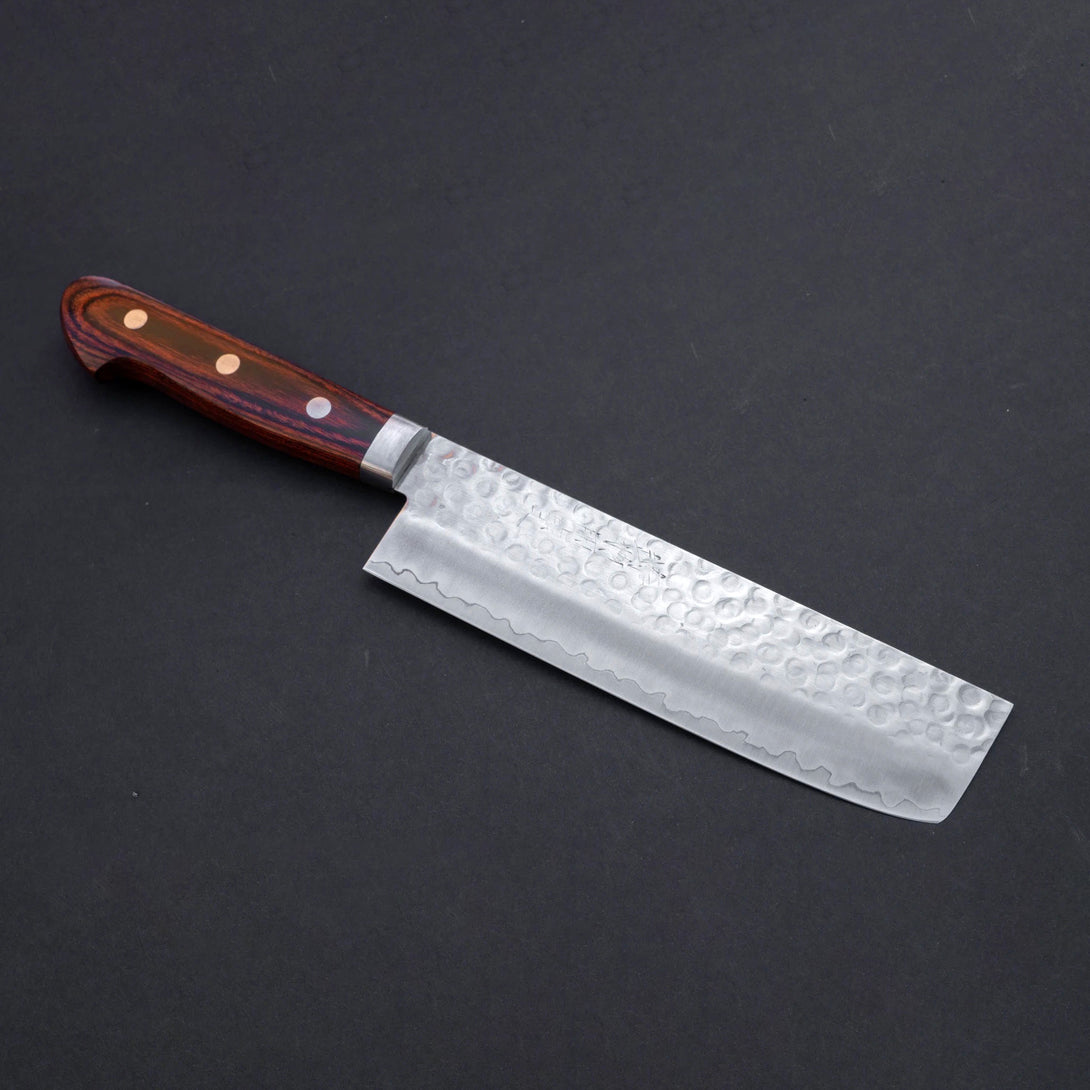 Imojiya HG Tsuchime Nakiri 165mm Imitation Mahogany Handle - Kamimoto EU