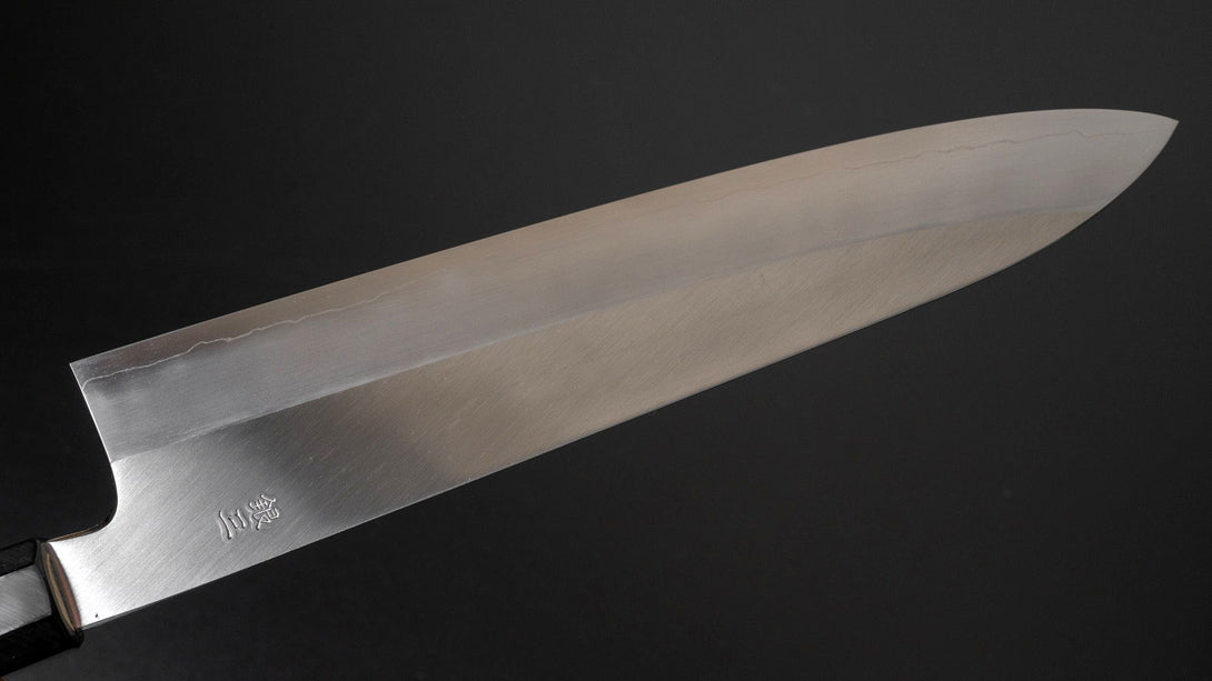 Kikuchiyo Kyuzo Silver #3 Migaki Gyuto 240mm Ho Wood Handle - Kamimoto EU