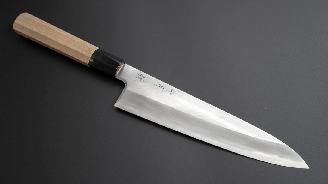 Kikuchiyo Ren Blue #2 Gyuto 210mm Ho Wood Handle - Kamimoto EU