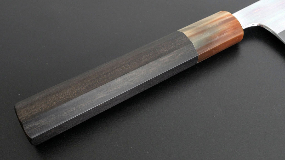 Tanaka Kyuzo Blue #1 Mirror Gyuto 240mm Taihei Ebony Handle - Kamimoto EU