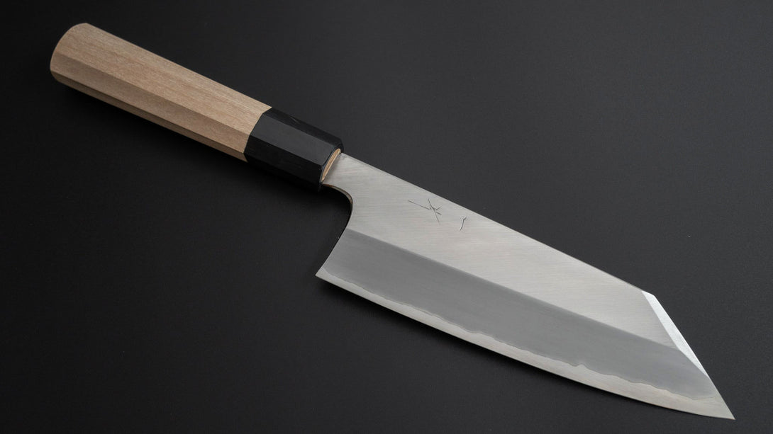 Togashi White #1 Stainless Clad Bunka 180mm Ho Wood Handle - Kamimoto EU