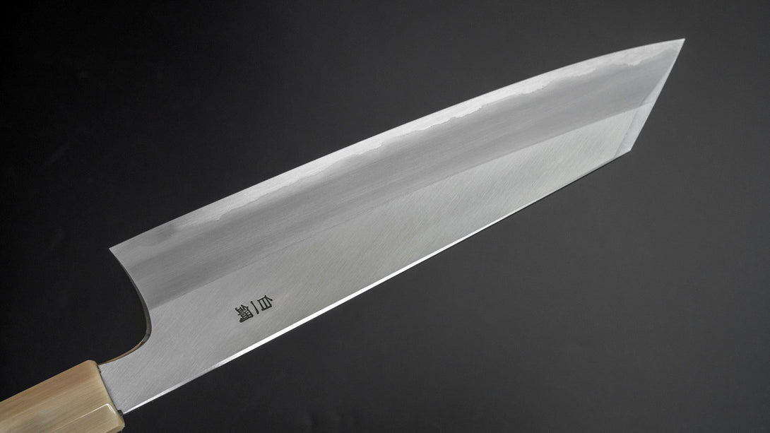 Togashi White #1 Stainless Clad Kiritsuke Gyuto 240mm Taihei Ebony Handle - Kamimoto EU