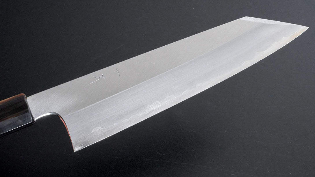 Togashi White #1 Stainless Clad Kiritsuke Gyuto 240mm Taihei Makassar Ebony Handle - Kamimoto EU