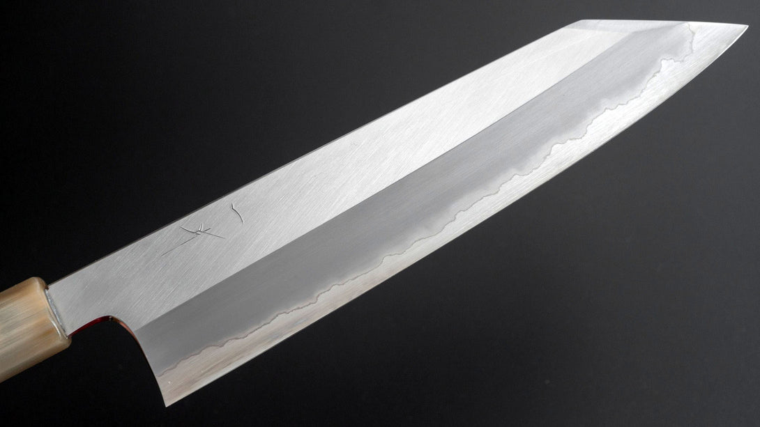 Togashi White #1 Stainless Clad Kiritsuke Gyuto 240mm Ziricote Handle - Kamimoto EU