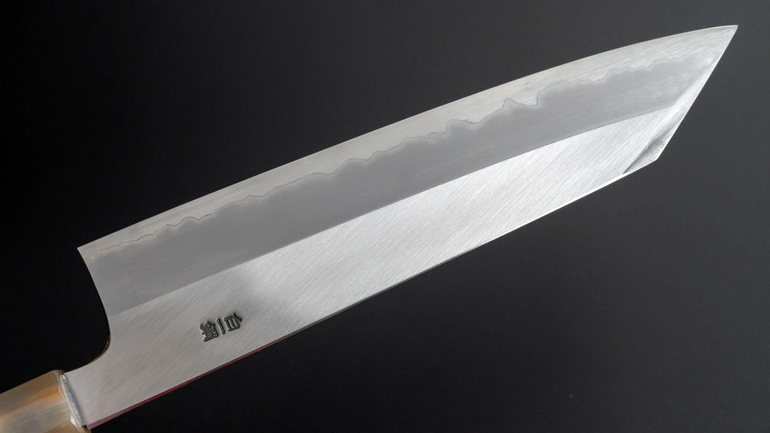 Togashi White #1 Stainless Clad Kiritsuke Gyuto 240mm Ziricote Handle - Kamimoto EU