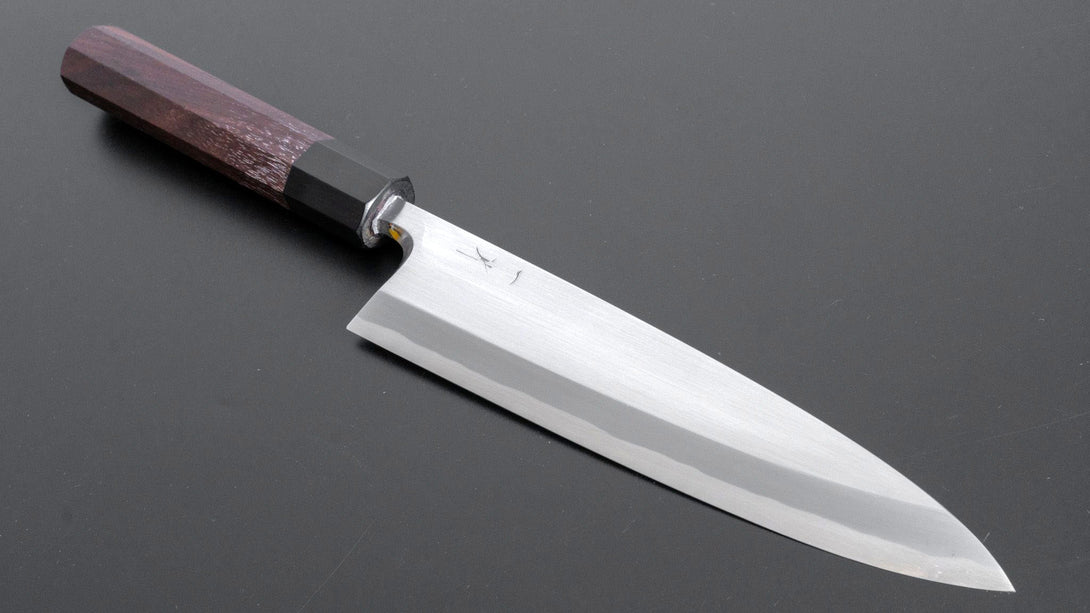 Togashi White #1 Tachi Mioroshi Deba 180mm Rosewood Handle (Saya) - Kamimoto EU