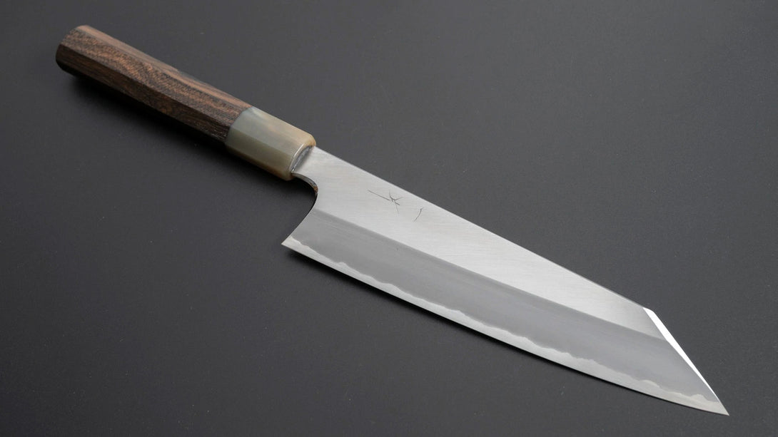 Togashi White #1 Stainless Clad Kiritsuke Gyuto 210mm Ziricote Handle - Kamimoto EU