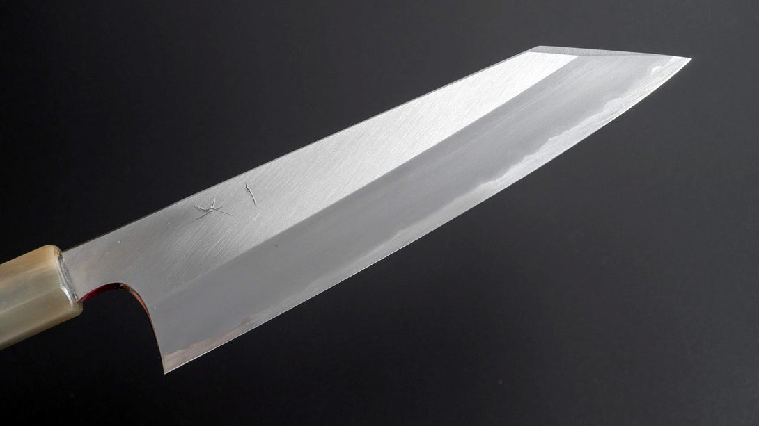 Togashi White #1 Stainless Clad Kiritsuke Gyuto 210mm Ziricote Handle - Kamimoto EU