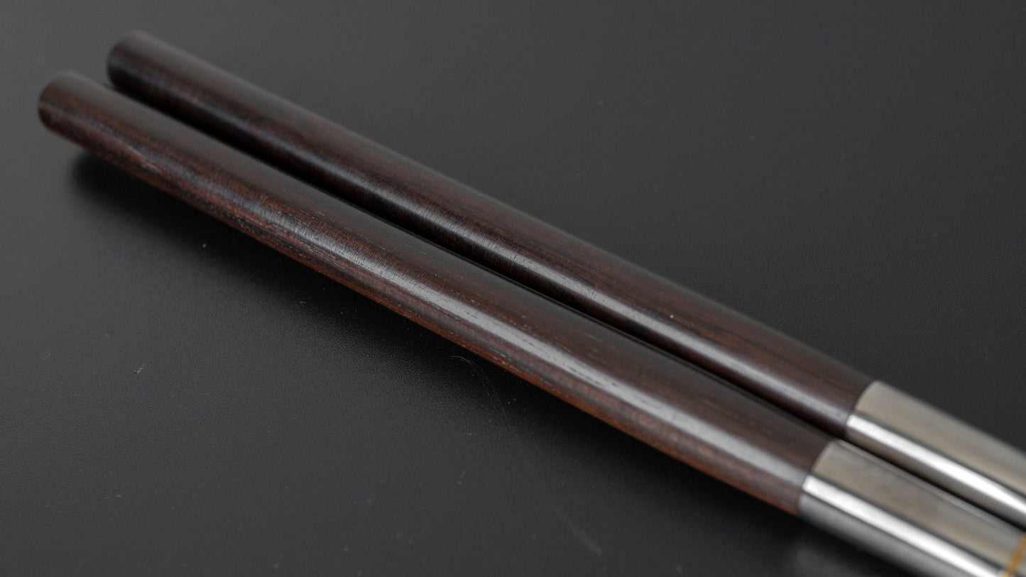 Fine Ebony Moribashi Chopstick 165mm Rounded (Kiri Box) - Kamimoto