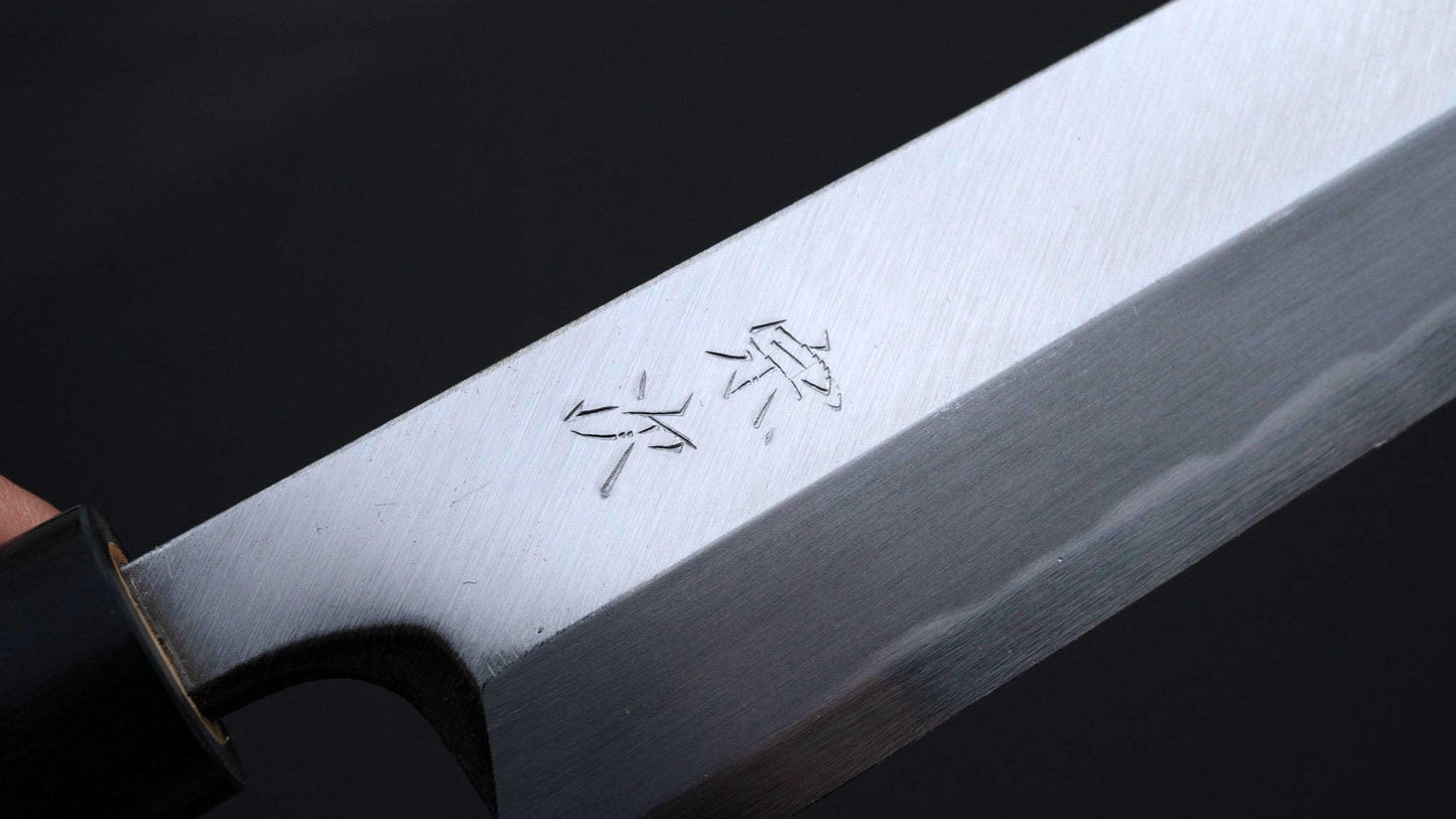 Morihei Munetsugu White #2 Edo Saki 180mm Ho Wood Handle - Kamimoto