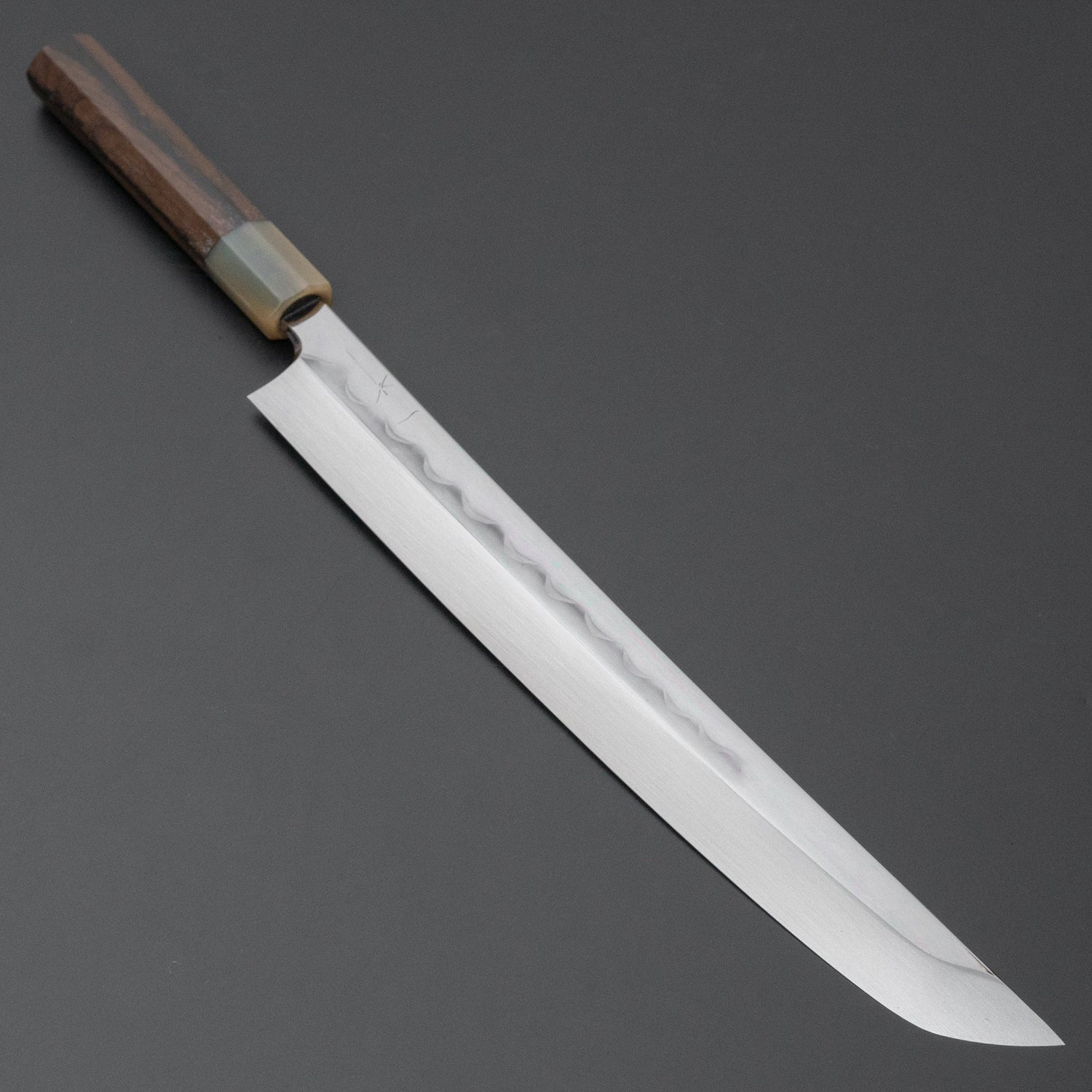 Togashi White #1 Mizu Honyaki Yanagi Sakimaru 330mm Ziricote Handle (Saya) - Kamimoto