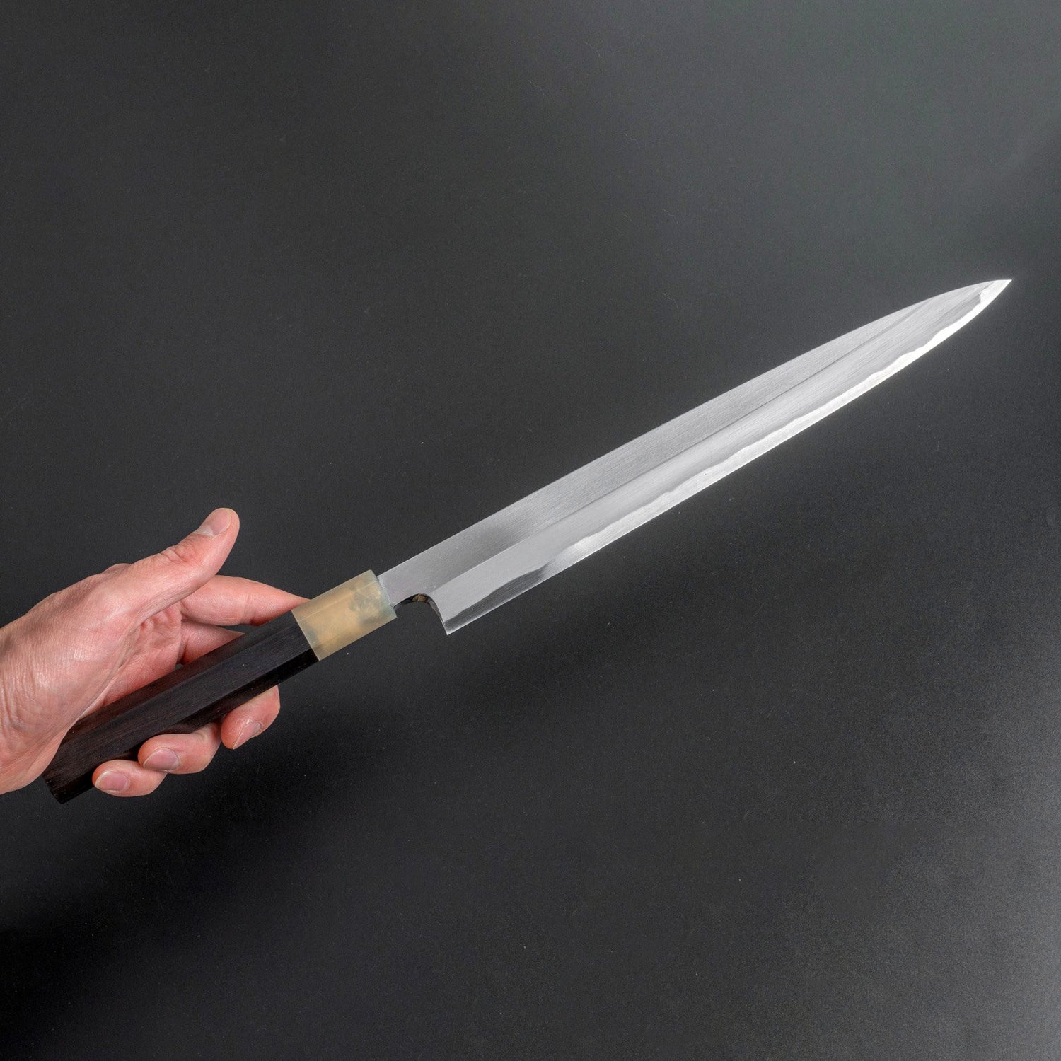 Togashi White #2 Tachi Yanagiba 300mm Ebony Handle (Saya) - Kamimoto