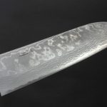 Hitohira NM Damascus Santoku 165mm knife Rosewood Handle