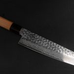 Hitohira HG Tsuchime Damascus Gyuto 210mm Knife Cherry Wood Handle