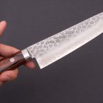Hitohira Imojiya HG Tsuchime Gyuto 180mm Imitation Mahogany Handle Knife