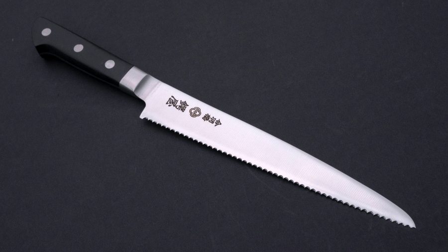 Tsubaya-Bread-Knife-210mm-Pakka-Handle-1