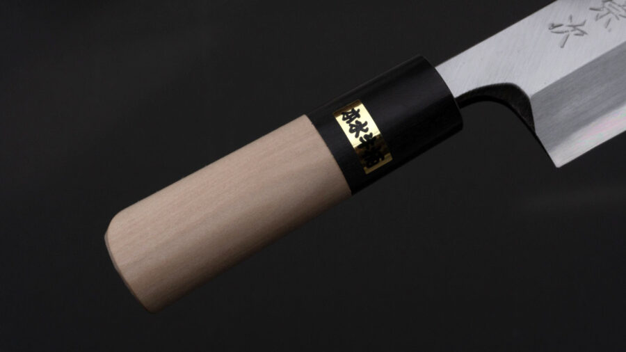 Morihei Munetsugu White #2 Edo Saki 180mm Ho Wood Handle-6