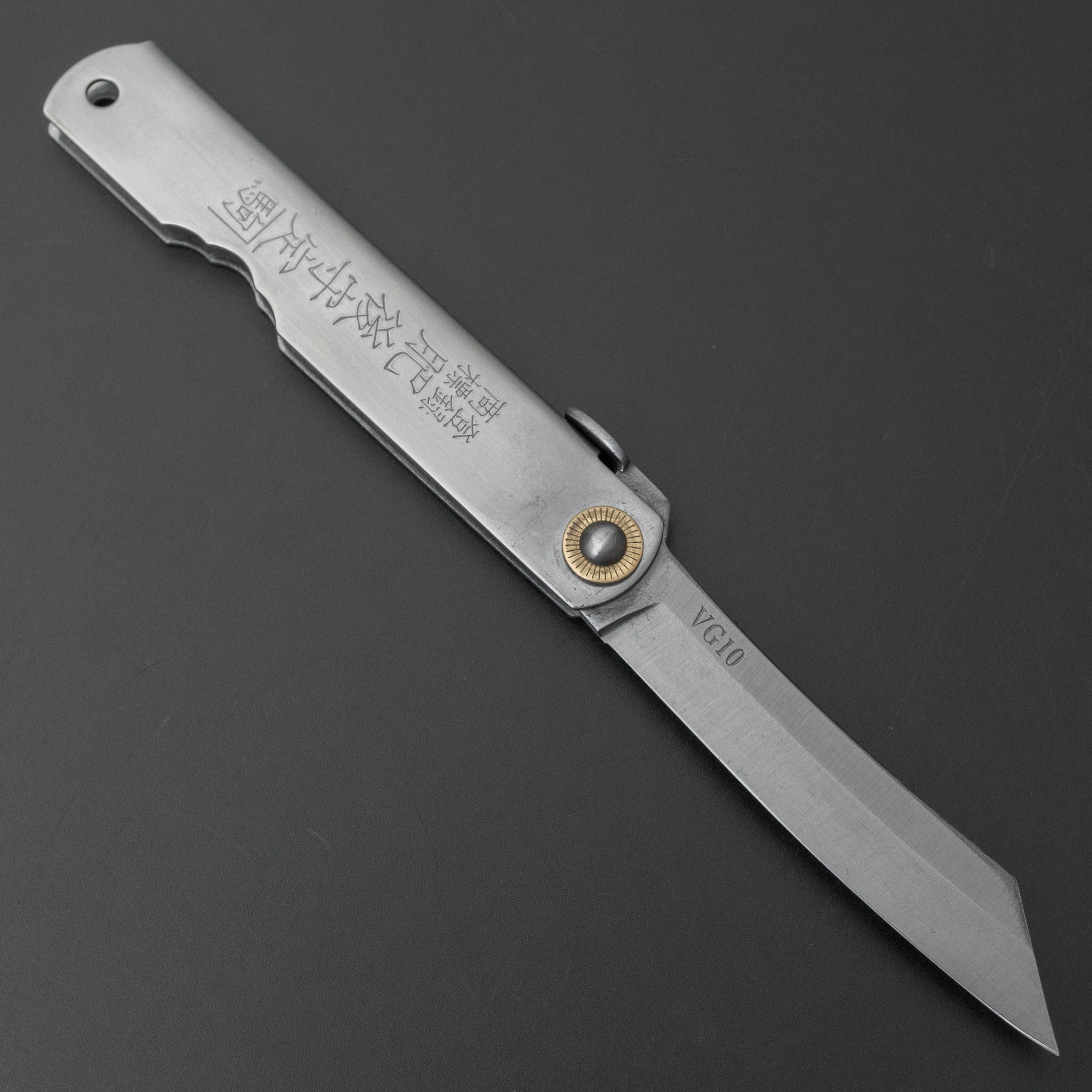 Higonokami VG10 Folding Knife Large Stainless Handle-11